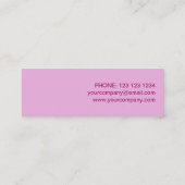Roze Ster-visitekaartje Roze bleek roze Mini Visitekaartje (Achterkant)