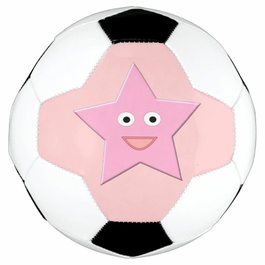  roze ster Voetbal (Voorkant)