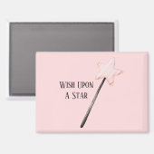 Roze Ster Wens Magneet (Voorkant / Achterkant)