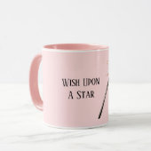 Roze Ster Wens Mok (Voorkant links)