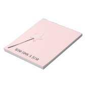 Roze Ster Wens Notitieblok (Linkerzijde)