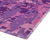 Roze sterdeco op digitale camo-stijl snijplank (Hoek)