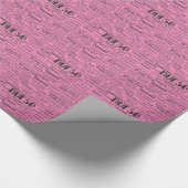 Roze sterke neurse adjectieven cadeaupapier (Hoek)