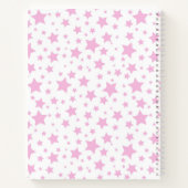 Roze Sterontwerp Notitieboek (Achterkant)
