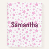 Roze Sterontwerp Notitieboek (Voorkant)