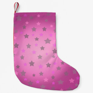 Roze sterpatroon kleine kerstsok