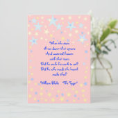 Roze sterren Baby shower Uitnodiging (Staand voorkant)