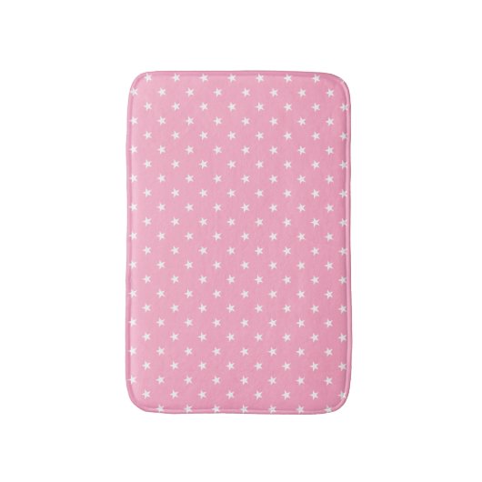 Roze sterren Bath Mat (Voorkant Verticaal)