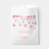 Roze sterren bedankt bedankzakje (Voorkant)
