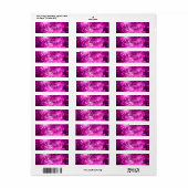 Roze sterren Celestial Digital Art Etiket (Full Sheet)