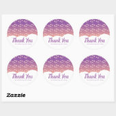 Roze sterren Cloud Birthday Favor Ronde Sticker (Vel)