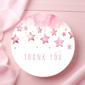 Roze sterren dank u sticker