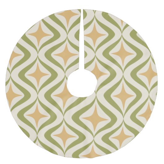 Roze sterren en groene golven kerstboom rok (Voorkant)