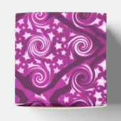 Roze sterren en zwendel Pattern Heart Favor Box Bedankdoosjes (Bovenkant)