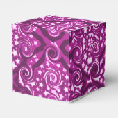 Roze sterren en zwendel Pattern Heart Favor Box Bedankdoosjes (Achterkant)
