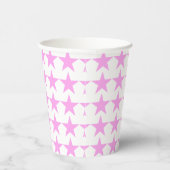 Roze sterren feest papieren beker (Rechts)