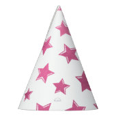 Roze Sterren Feesthoed Feesthoedjes (Links)