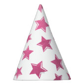 Roze Sterren Feesthoed Feesthoedjes (Rechts)