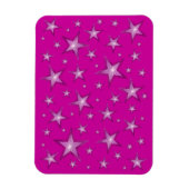 Roze sterren flexibele magneet roze (Verticaal)