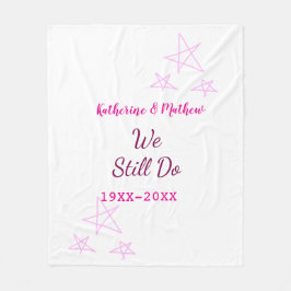 Roze sterren Gelofte vernieuwing verjaardag modern Fleece Deken