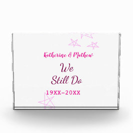 Roze sterren Gelofte vernieuwing verjaardag modern Fotoblokken