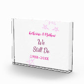 Roze sterren Gelofte vernieuwing verjaardag modern Fotoblokken (Rechts)