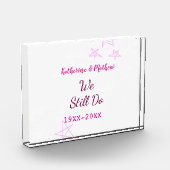 Roze sterren Gelofte vernieuwing verjaardag modern Fotoblokken (Links)