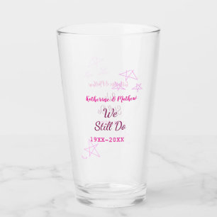 Roze sterren Gelofte vernieuwing verjaardag modern Glas