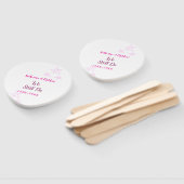 Roze sterren Gelofte vernieuwing verjaardag modern Handwaaier (Niet-gemonteerd)