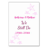 Roze sterren Gelofte vernieuwing verjaardag modern Kaart (Achterkant)