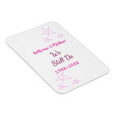 Roze sterren Gelofte vernieuwing verjaardag modern Magneet (Rechterzijde)