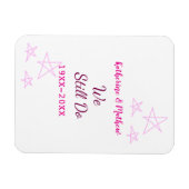 Roze sterren Gelofte vernieuwing verjaardag modern Magneet (Horizontaal)