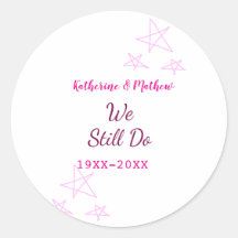 Roze sterren Gelofte vernieuwing verjaardag modern