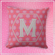  roze sterren Geometrische Patroonmonogram