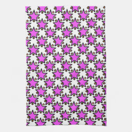 Roze sterren Handdoeken