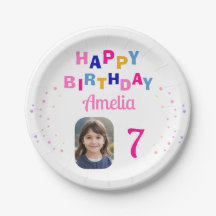 Roze Sterren Happy Birthday Party Meisje Foto