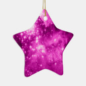 Roze sterren keramisch ornament (Rechts)