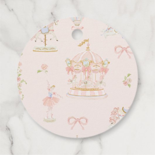 Roze Sterren Maan Prinses Sprookje Verjaardagsfees Bedankjes Labels (Achterkant)