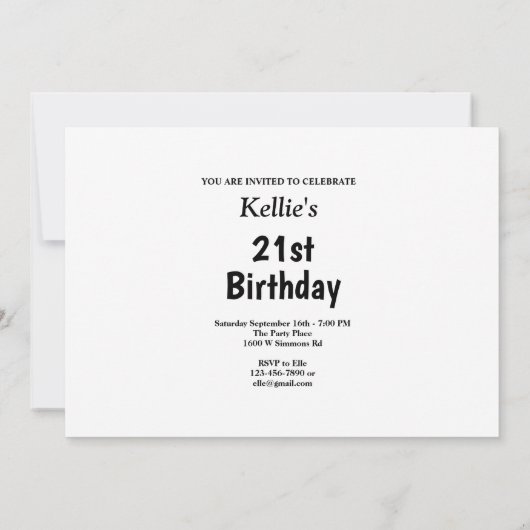 Roze sterren met bericht 'Birthday' Kaart (Achterkant)