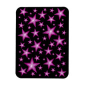 Roze sterren met flexibele magneet zwart (Verticaal)