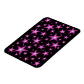 Roze sterren met flexibele magneet zwart (Linkerzijde)