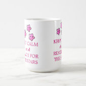 Roze sterren met spreuk koffiemok (Center)