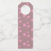 Roze sterren Modern design Flessenhanger (Voorkant)