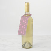 Roze sterren Modern design Flessenhanger (Schuin)