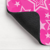 Roze sterren Mousepad Muismat (Hoek)