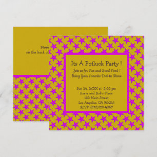 Roze sterren op de Gele Patroonpotentie Kaart