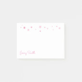 Roze sterren op maat post-it® notes (Voorkant)
