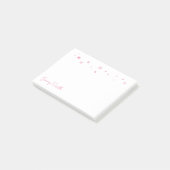 Roze sterren op maat post-it® notes (Schuin)