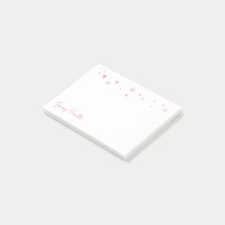Roze sterren op maat post-it® notes