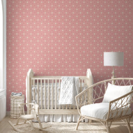 Roze Sterren Patroon Behang